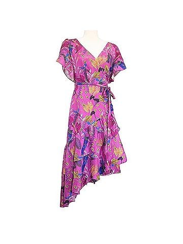 Tanya Taylor Dita Wrap Ruffle Dress Casual Dress (view 2)