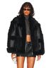 H:ours Black Faux Fur Jacket Size XXS - photo 1