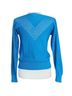 Oscar De La Renta Chevron-herringbone Blue Pullover Sweater Size S - photo 3