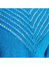 Oscar De La Renta Chevron-herringbone Blue Pullover Sweater Size S - photo 5