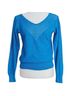 Oscar De La Renta Chevron-herringbone Blue Pullover Sweater Size S - photo 2