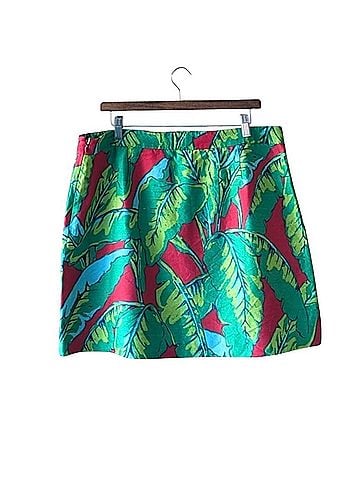 Vineyard Vines Banana Leaf Print Silk Skirt (view 2)