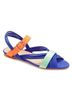 Loeffler Randall 100% Suede Blue Orange Green Sandals Size 8 1/2 - photo 4