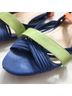 Loeffler Randall 100% Suede Blue Orange Green Sandals Size 8 1/2 - photo 8