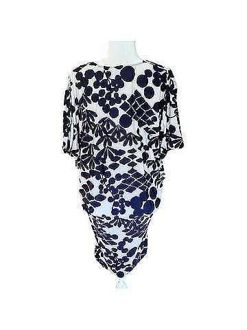 Trina Turk Bali Blossoms Midnight Buckle Stretch Tunic Swimsuit Cover Up Swimsuit Cover Up (view 2)