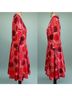 Lesley Evers Print Red Pink Cocktail Dress Size M - photo 4
