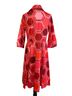 Lesley Evers Print Red Pink Cocktail Dress Size M - photo 2