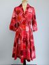 Lesley Evers Print Red Pink Cocktail Dress Size M - photo 5