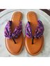 Matilda Jane 100% Recycled Polyester Floral Purple Sandals Size 10 1/2 - photo 3