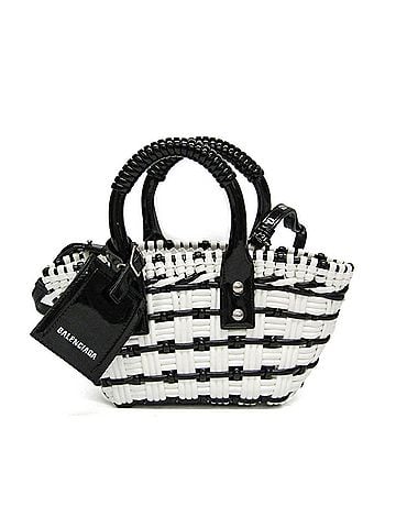 Balenciaga Balenciaga Bistro XXS 678028 Women's Leather Handbag,Shoulder Bag Black,White (view 1)