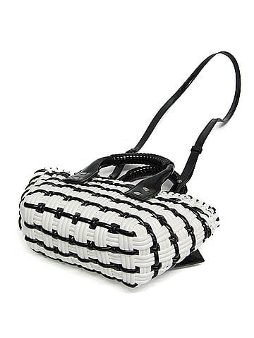 Balenciaga Balenciaga Bistro XXS 678028 Women's Leather Handbag,Shoulder Bag Black,White (view 2)