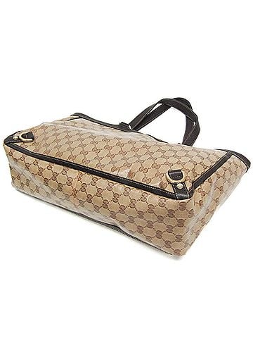Gucci Gucci GG Crystal Abby 293580 Women's GG Crystal,Leather Tote Bag Beige,Brown (view 2)