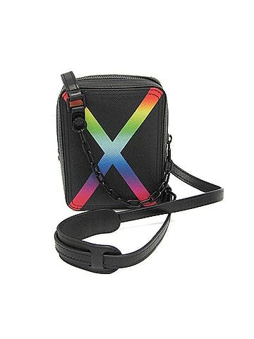 Louis Vuitton Louis Vuitton Taiga Danube Messenger M30332 Men's Shoulder Bag Black,Multi-color (view 1)