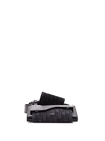 Christian Dior Elite Shoulder Pouch Oblique Canvas and Calfskin (view 2)
