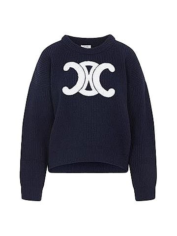 Céline Ribbed Crew Neck Sweater (view 1)