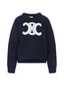 Céline 100% Wool Blue Ribbed Crew Neck Sweater Size M - photo 1