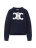 Céline 100% Wool Blue Ribbed Crew Neck Sweater Size M - photo 5