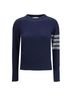 Thom Browne 100% Leather Blue Merino Wool Holiday Hector Pullover Knit Size 6 - photo 1