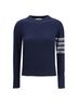 Thom Browne 100% Leather Blue Merino Wool Holiday Hector Pullover Knit Size 6 - photo 4