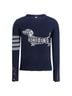 Thom Browne 100% Leather Blue Merino Wool Holiday Hector Pullover Knit Size 6 - photo 5