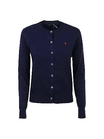 Ralph Lauren Cotton Blend Cardigan With Pony Logo Embroidery (view 1)