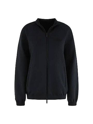 Moncler Matte Black Logo Patch Zip-up (view 1)
