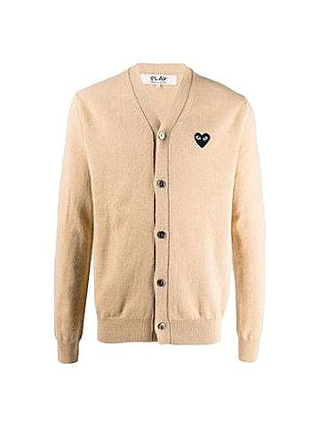 Comme des Garçons Black Heart Patch Wool Cardigan Ax (view 1)