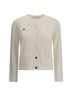 Tory Burch 100% Wool White Cardigan Size M - photo 1