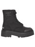 Céline 100% Leather Black Lace-up Boots Size EU 37 1/2 - photo 1
