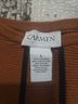 Carmen Marc Valvo Stripes Brown Pullover Sweater Size L - photo 3