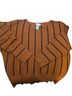 Carmen Marc Valvo Stripes Brown Pullover Sweater Size L - photo 1