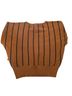 Carmen Marc Valvo Stripes Brown Pullover Sweater Size L - photo 2
