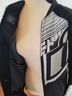 Icone Black White Leather Jacket Size L - photo 13