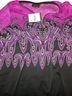 Bob Mackie Floral Purple Black Blouse Size 2X - photo 1