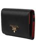 Prada 100% Leather Black Vittelo Move Two-tone Wallet One size - photo 2