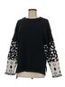 We the Free Animal Print Color Block Stars Black White Pullover Sweater Size L - photo 1