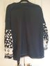 We the Free Animal Print Color Block Stars Black White Pullover Sweater Size L - photo 6