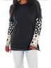 We the Free Animal Print Color Block Stars Black White Pullover Sweater Size L - photo 10