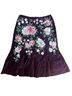 Odille Floral Multi Color Burgundy Casual Skirt Size 4 - photo 2