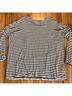 Quince Stripes Black White Long Sleeve Top Size M - photo 4