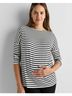 Quince Stripes Black White Long Sleeve Top Size M - photo 6