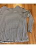 Quince Stripes Black White Long Sleeve Top Size M - photo 5