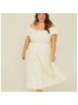 Arula 100% Polyester Floral Ivory Casual Dress Size 2X - photo 3