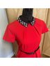 Elle Floral Red Black Cocktail Dress Size 12 - photo 3