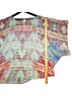 Chico's 100% Polyester Graphic Blue Red Orange Poncho Size M - photo 12