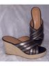 Coach Brown Silver Wedges Size 8 - photo 8