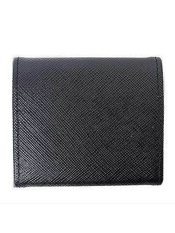 Prada Prada Saffiano Triangle Coin Case, 2MM935_QHH_F0002, Black (view 2)