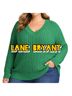 Lane Bryant Chevron-herringbone Green Pullover Sweater Size 26 - photo 1
