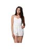 Kendall & Kylie 100% Polyester 100% Rayon Floral White Blue Overalls Size S - photo 1