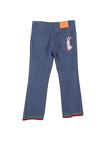 Gucci Gucci Rabbit Patch Flare Jeans in Light Blue Denim (view 2)